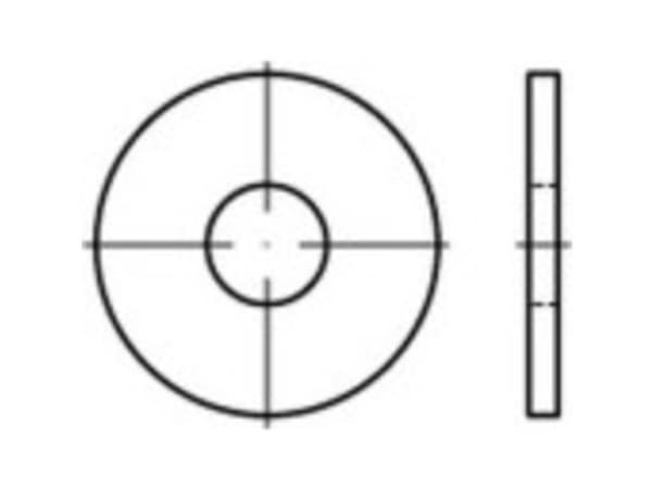 Mellemlægsskive 6.4 mm 18 mm Stål 250 stk TOOLCRAFT 146433