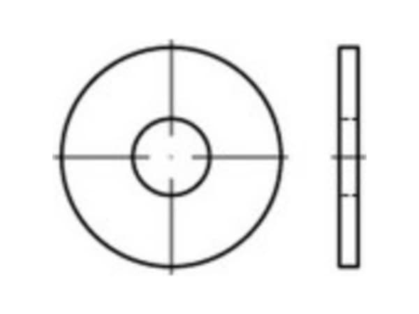 Mellemlægsskive 6.4 mm 18 mm Stål 250 stk TOOLCRAFT 146433