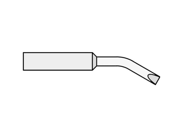 Weller XNT BX Loddespids Mejselform, bøjet Spidsstørrelse 2.4 mm Indhold 1 stk