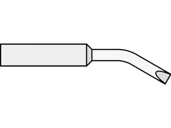 Weller XNT BX Loddespids Mejselform, bøjet Spidsstørrelse 2.4 mm Indhold 1 stk