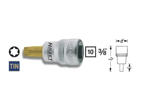 HAZET 8802-T30, 1 stykker, 76,2 / 8 mm (3 / 8"), Stål, 43,5 mm, 41 g