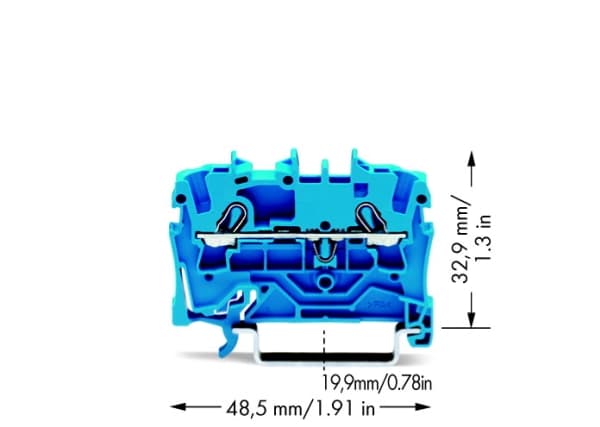 Wago 2002-1204, 5,2 mm, 48,5 mm, 32,9 mm, 800 V