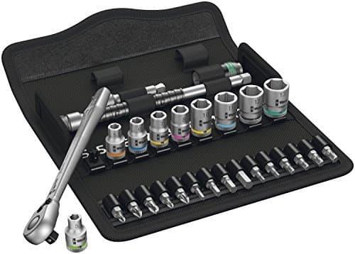 Wera 8100 SA 8, Hylsyavainsarja, 28 kpl, Musta, Kromi, CE, Hylsyavaimen kahva, 2 kpl