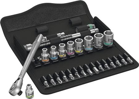 Wera 8100 SA 8, Hylsyavainsarja, 28 kpl, Musta, Kromi, CE, Hylsyavaimen kahva, 2 kpl