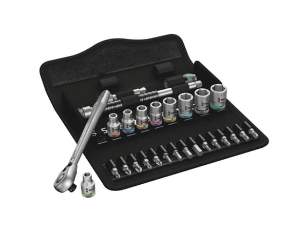 Wera 8100 SA 8, Hylsyavainsarja, 28 kpl, Musta, Kromi, CE, Hylsyavaimen kahva, 2 kpl