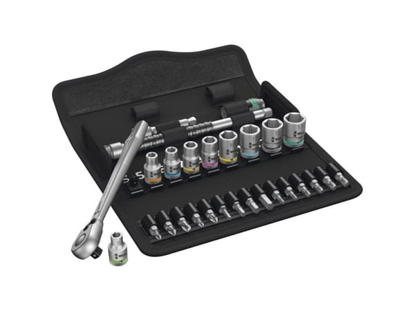 Wera 8100 SA 8, Hylsyavainsarja, 28 kpl, Musta, Kromi, CE, Hylsyavaimen kahva, 2 kpl