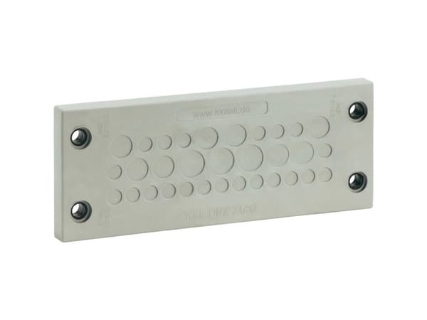 Icotek KEL-DPZ 24/32 Kabelgennemføringsplade Klemme-diameter (max.) 10.2 mm Polyamidi , Elastomeeri Grå, Sort 1 stk