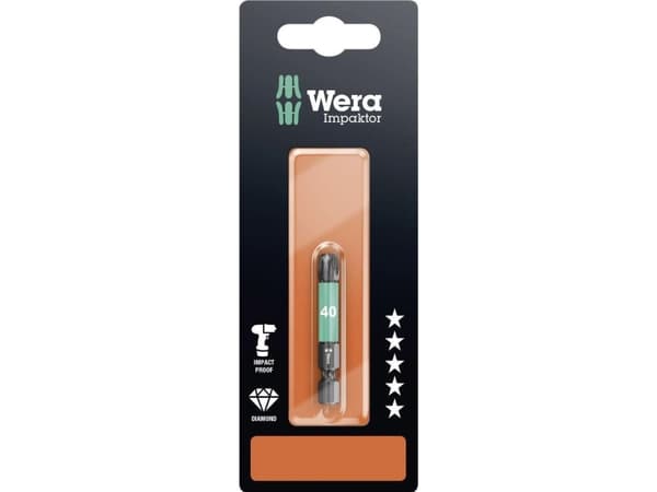 Wera 867/4 IMP IMP DC SB SiS 05073967001 Torxbit T 40 Verktygsstål Legering, diamantbelagd F 6.3 1 st