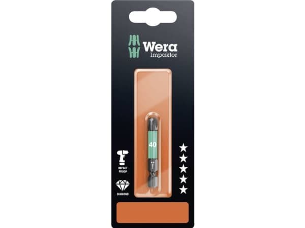 Wera 867/4 IMP IMP DC SB SiS 05073967001 Torxbit T 40 Verktygsstål Legering, diamantbelagd F 6.3 1 st