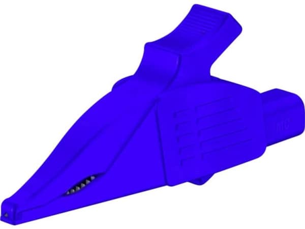 Stäubli XDK-1033 BL Turvallisuuskrokotiilijalkaliitin 4 mm CAT II 1000 V sininen