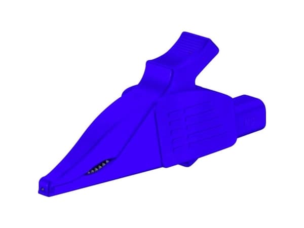 Stäubli XDK-1033 BL Turvallisuuskrokotiilijalkaliitin 4 mm CAT II 1000 V sininen