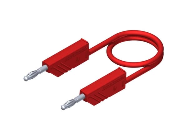 SKS Hirschmann CO MLN 50/2,5 Prøveledning Lamelstik 4 mm Lamelstik 4 mm 0.50 m Rød 1 stk