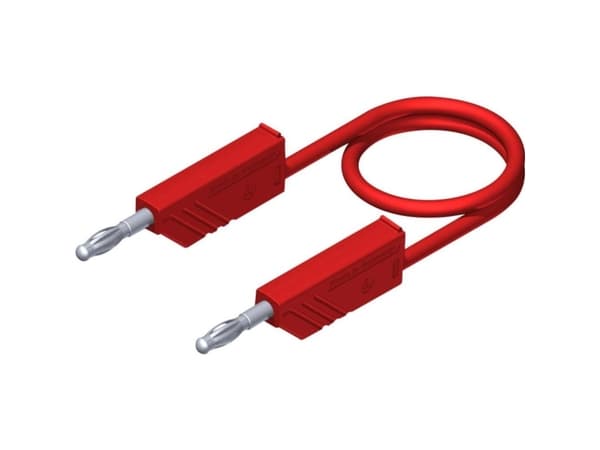 SKS Hirschmann CO MLN 50/2,5 Prøveledning Lamelstik 4 mm Lamelstik 4 mm 0.50 m Rød 1 stk