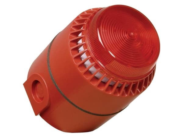 ComPro Kombi-signalgiver Flashni Rød Blitzlys, Halvtoner 24 V/DC 110 dB