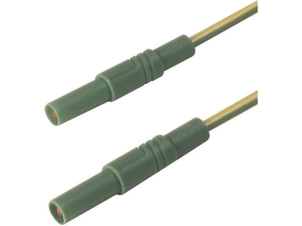 SKS Hirschmann MLS GG 100/2,5 ge/gn Säkerhetsprovledning [Lamellanslutning 4 mm - Lamellanslutning 4 mm] 1,00 m Gul 1 st