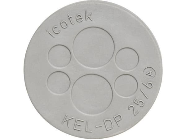 Icotek Kel-Dp 50/35 Cable Entry Plate Mounting Hole: 50 Mm Clamp Ø Max.: 5.2 Mm Elastomer Gray 1 Pcs