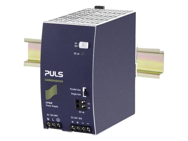 PULS DIMENSION CPS20.241 Yläkiskovirtalähde, kytkentävirtalähde, DIN-virtalähde 24 V/DC 20 A 480 W (CPS20.241)