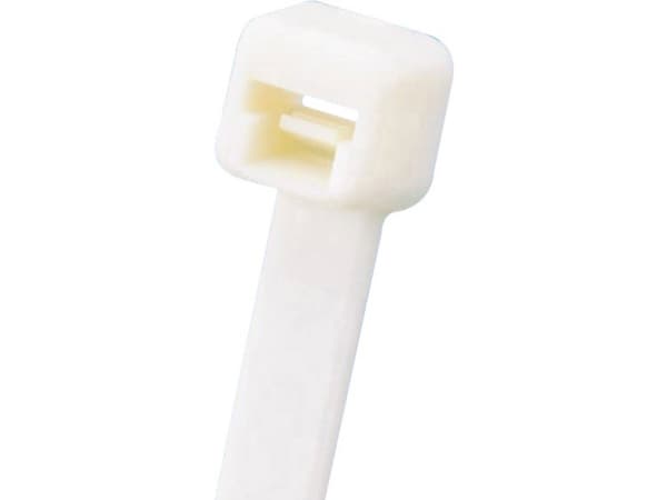 Panduit Cable Tie, 4.0"L (102mm), Miniature, Nylon, Flame Retardant, Ivory, 1000pc, Nylon, Elfenben, 102 mm