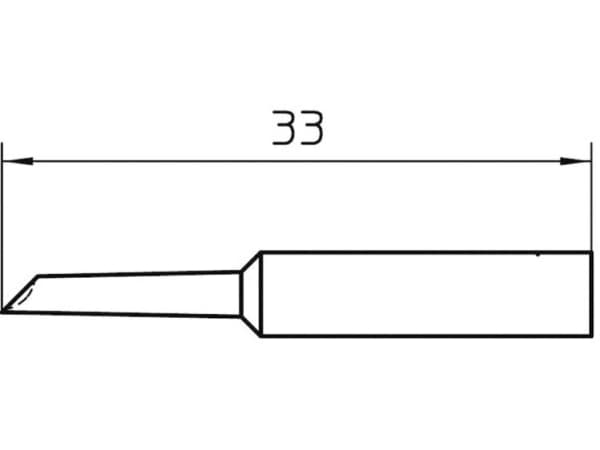 Weller XNT GW1, Loddespiss, Weller, WXP 90/ WTP 90/ WXP 65/ WP 65, Sølv, 1 stykker, 2 mm