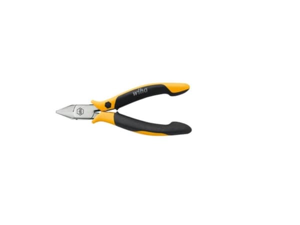 Wiha 26821, Diagonal tang, Kull stål, Sort, Gult, 115 mm, 11,4 cm (4.5"), 60 g