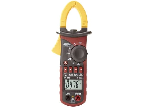 Testboy Testboy TV 216N Strømtang , Hånd-multimeter digital CAT III 600 V Visning (counts): 6600