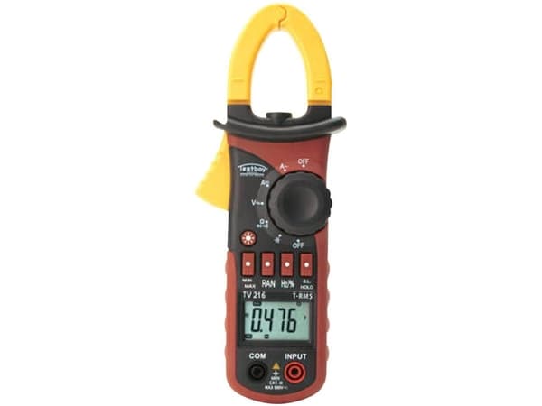 Testboy Testboy TV 216N Strømtang , Hånd-multimeter digital CAT III 600 V Visning (counts): 6600