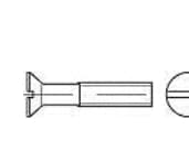 TOOLCRAFT 134075 Sänksänkta skruvar M6 35 mm Fyrkant DIN 963 Stål 500 st