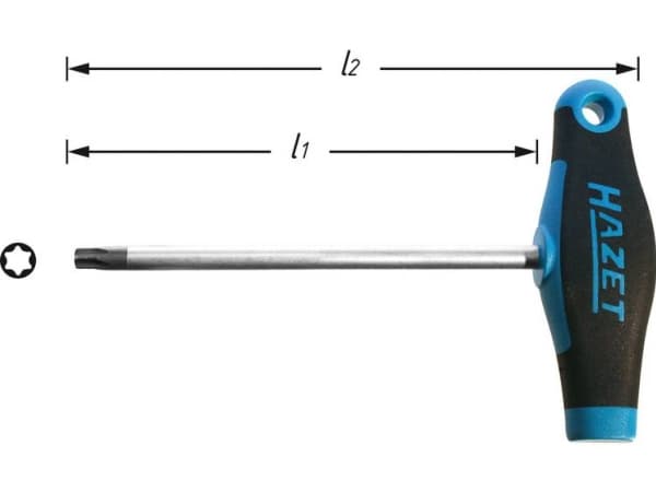 Hazet Værksted Torx-skruetrækker Størrelse T 6 Klinge-længde: 80 mm 1 stk