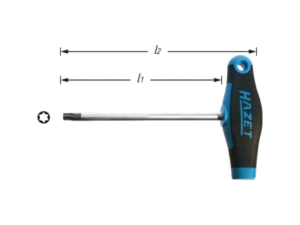 Hazet Værksted Torx-skruetrækker Størrelse T 6 Klinge-længde: 80 mm 1 stk