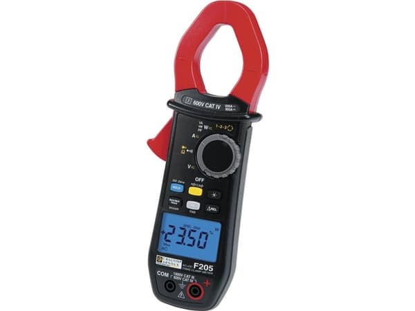 Chauvin Arnoux F205 Strømtang , Hånd-multimeter digital CAT III 1000 V, CAT IV 600 V Visning (counts): 6000