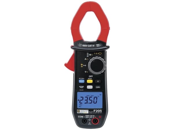 Chauvin Arnoux F205 Strømtang , Hånd-multimeter digital CAT III 1000 V, CAT IV 600 V Visning (counts): 6000