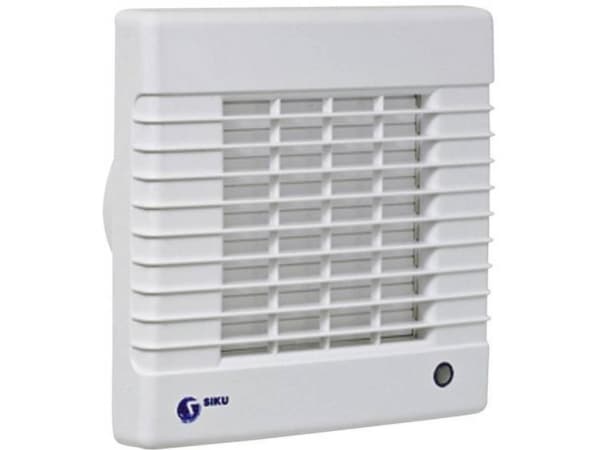 Siku 125 AZTL, Vegg, Baderom, Kjøkken, Restaurant, Toalett, Hvit, Plast, IP24, 185 m³/t