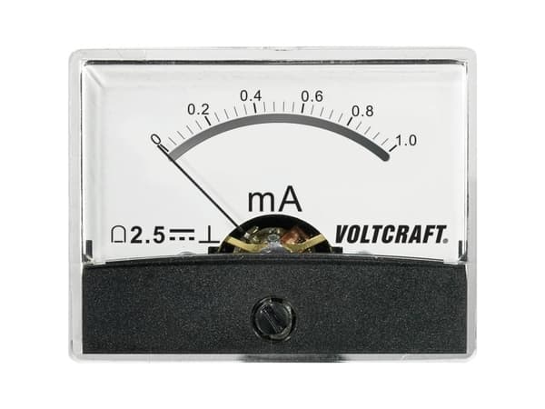 VOLTCRAFT AM-60X46/1MA/DC AM-60X46/1MA/DC Måleapparat til indbygning AM-60X46/1mA/DC 1 mA Drejespole