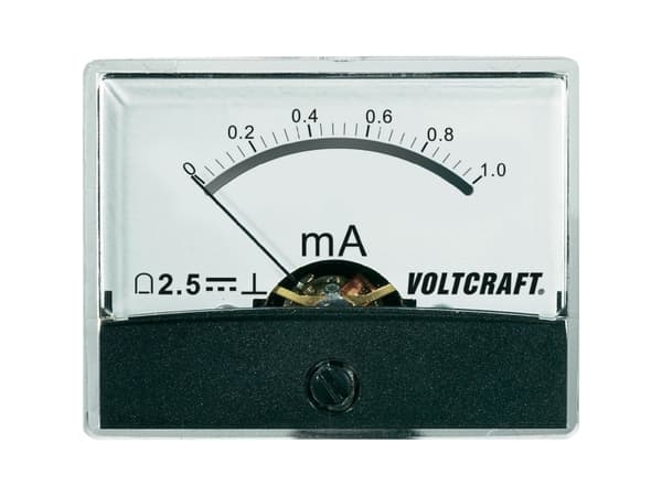 VOLTCRAFT AM-60X46/1MA/DC AM-60X46/1MA/DC Måleapparat til indbygning AM-60X46/1mA/DC 1 mA Drejespole