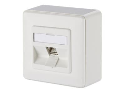 Metz Connect C6Amodul 270° - Eluttag - RJ 45 - 1 nätverksuttag - kritvit, RAL 9010 Vit