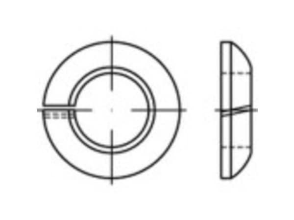 TOOLCRAFT 147237 Fjederring Indvendig diameter: 16.5 mm DIN 74361 Fjederstål Galvaniseret 100 stk