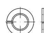 TOOLCRAFT 147237 Jousialuslevyt Sisähalkaisija: 16,5 mm DIN 74361 Jousiteräs Sinkitty 100 kpl