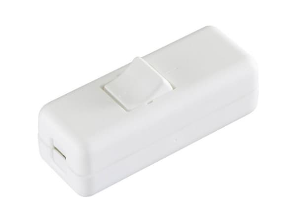 interBär 8010-008.01 Sladdströmbrytare Vit 2 x Av/på 10 A 1 st