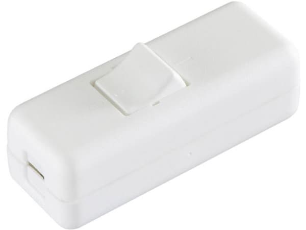 interBär 8010-008.01 Sladdströmbrytare Vit 2 x Av/på 10 A 1 st