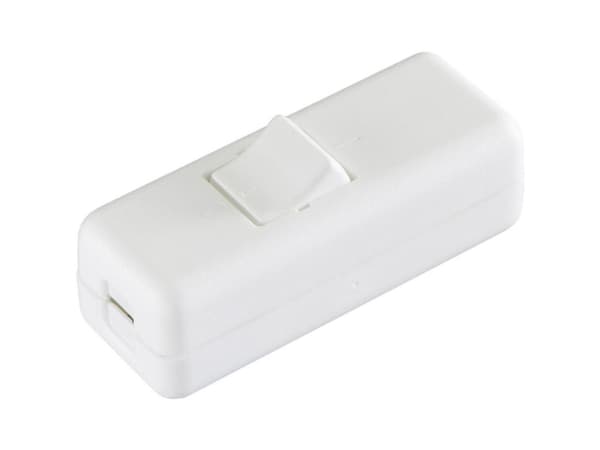 interBär 8010-008.01 Sladdströmbrytare Vit 2 x Av/på 10 A 1 st