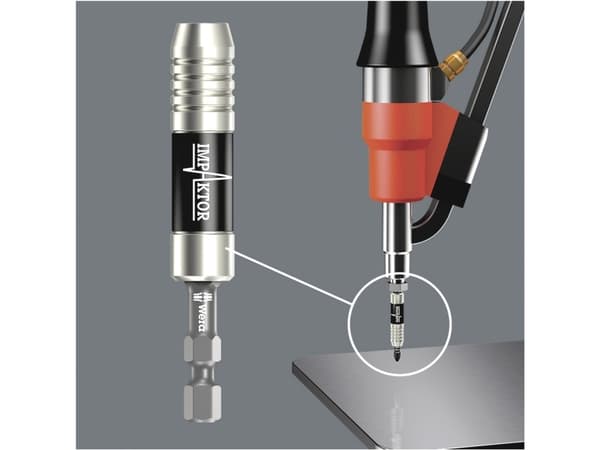 Wera 897/4 IMP, Bit holder, Sort, Sølv, 1/4", Taiwan, 7,5 cm, 33 g