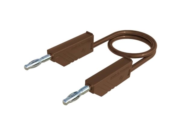 SKS Hirschmann MLN 50/2,5 BR Prøveledning [Lamelstik 4 mm - Lamelstik 4 mm] 0.50 m Brun