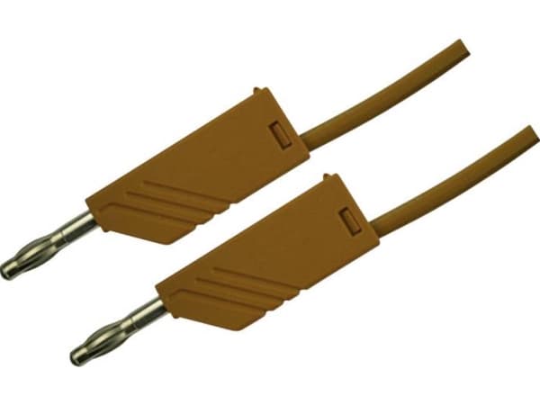 SKS Hirschmann MLN 50/2,5 BR Prøveledning [Lamelstik 4 mm - Lamelstik 4 mm] 0.50 m Brun