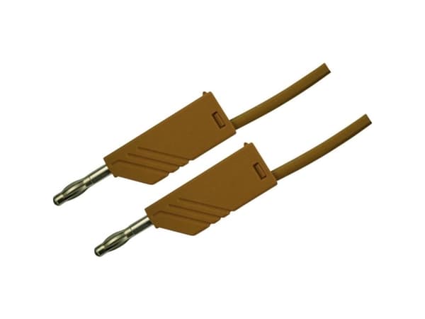 SKS Hirschmann MLN 50/2,5 BR Prøveledning [Lamelstik 4 mm - Lamelstik 4 mm] 0.50 m Brun
