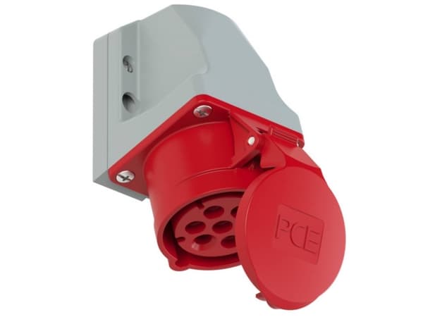 PCE Kestopistorasia 16A 7P 400V punainen IP44 117-6V 117-6V