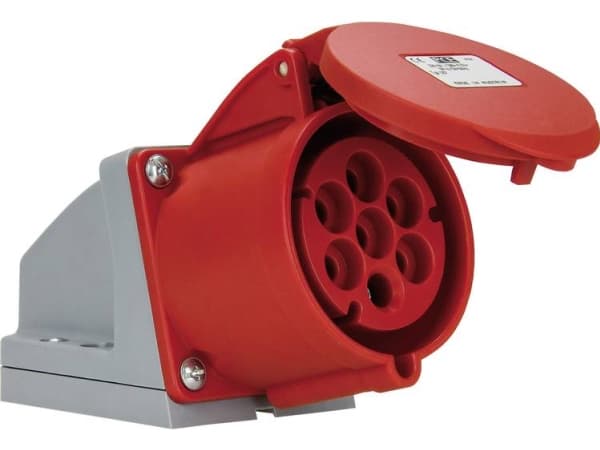 PCE Kestopistorasia 16A 7P 400V punainen IP44 117-6V 117-6V