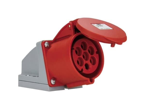 PCE Kestopistorasia 16A 7P 400V punainen IP44 117-6V 117-6V