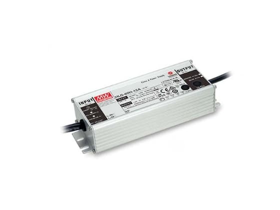 MEAN WELL HLG-60H-24A, 60 W, IP65, 90 - 305 V, 47 / 63 Hz, 0.3 - 0.64 A, 2,5 A