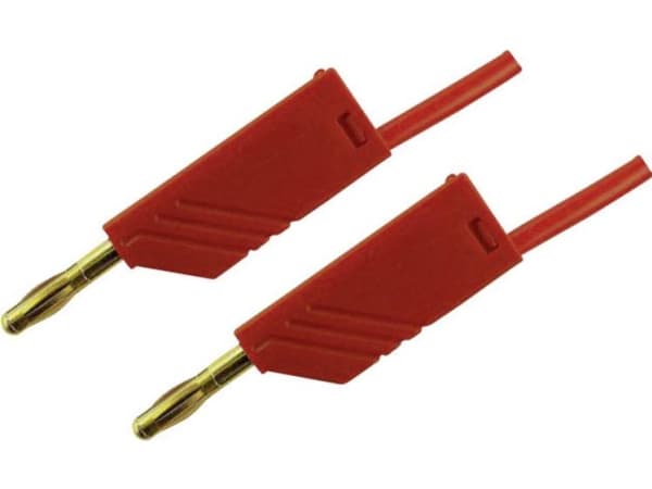 SKS Hirschmann MLN 50/2,5 RT Prøveledning [Lamelstik 4 mm - Lamelstik 4 mm] 0.50 m Rød