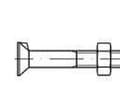 Miniatyrbilde 1 av 4: TOOLCRAFT 111639 Underforsænkede skruer med næse M8 60 mm Udvendig sekskant DIN 604 Stål 200 stk